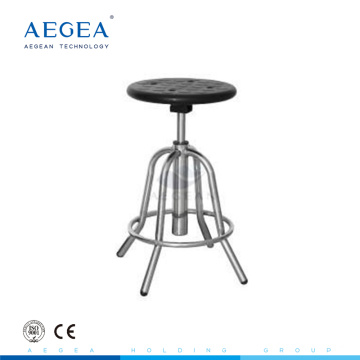 AG-NS002 Height adjustable stainless steel frame seat dental assistant stool